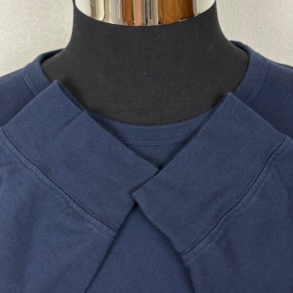 AG Jeans Men's Wesley Relaxed Crewneck Pullover Size XXL Navy Blue Preppy Loose - Picture 5 of 13